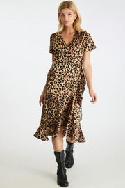 Magga Leo Dress | Leopard | Kjole fra Neo Noir