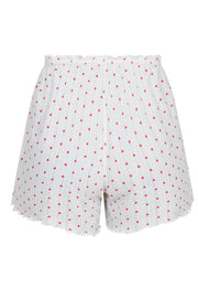 Merritt Pointelle Heart Shorts 163044 | White | Shorts fra Neo Noir