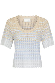 Meiko Stitch Knit Blouse | Light Blue | Bluse fra Neo Noir