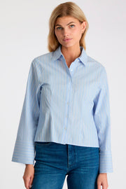 Rosa Stripe Shirt | Light Blue | Skjorte fra Neo Noir