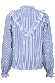 Degas Stripe Blouse | Blue | Bluse fra Neo Noir