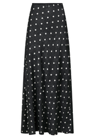 Lola Retro Dot Long Skirt | Black | Nederdel fra Neo Noir