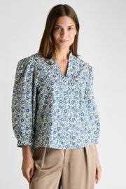 Balza Floral Blouse | Blue | Bluse fra Neo Noir