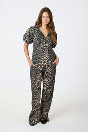 Irina Leo Blouse | Leopard | Bluse fra Neo Noir