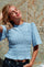 Possini Check Smock Blouse | Light Blue | Bluse fra Neo Noir