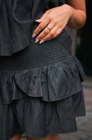 Carin Denim Skirt | Black | Nederdel fra Neo Noir