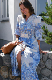 Stellar Artist Paisley Dress | Powder Blue | Kjole fra Neo Noir