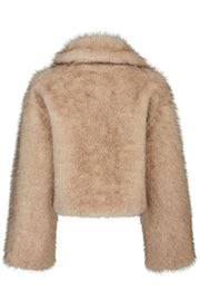 Steff Faux Fur Jacket | Beige | Jakke fra Neo Noir