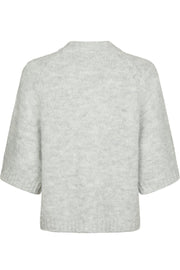 Benuta Fluffy Knit Cardigan | Light Grey Melange | Strik fra Neo Noir
