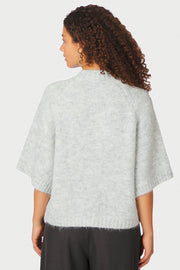 Benuta Fluffy Knit Cardigan | Light Grey Melange | Strik fra Neo Noir
