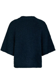 Benuta Fluffy Knit Cardigan | Navy | Strik fra Neo Noir