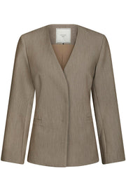 Frillis Fitted Blazer | Dark Sand | Blazer fra Neo Noir