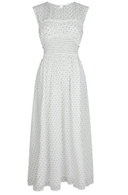 Myrna Dot Dress | White | Kjole fra Neo Noir