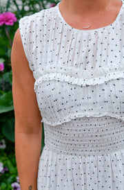 Myrna Dot Dress | White | Kjole fra Neo Noir
