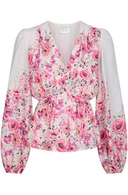 Fie Flower Print Blouse | Rose | Bluse fra Neo Noir