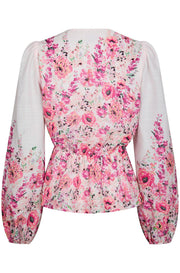 Fie Flower Print Blouse | Rose | Bluse fra Neo Noir