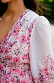 Fie Flower Print Blouse | Rose | Bluse fra Neo Noir