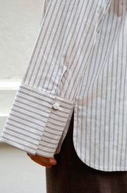 Dita Double Stripe Shirt | Creme | Bluse fra Neo Noir