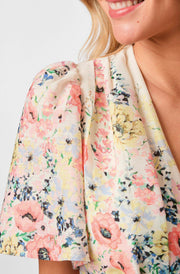 Shena Flower Print Dress | Creme | Kjole fra Neo Noir
