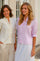 Briony Twin Stripes Blouse | Light Pink | Bluse fra Neo Noir