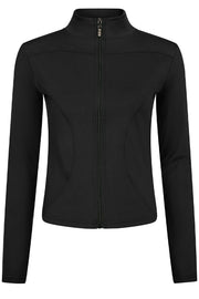 Nolana Zip Bluse | Schwarz | Athleisure von Neo Noir