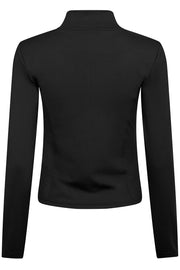 Nolana Zip Bluse | Schwarz | Athleisure von Neo Noir