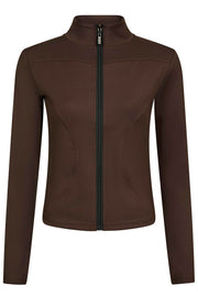 Nolana Zip Bluse | Schokoladenbraun | Athleisure von Neo Noir