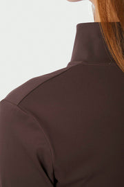 Nolana Zip Bluse | Schokoladenbraun | Athleisure von Neo Noir