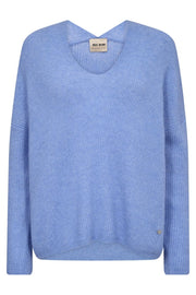 Thora V-Neck Knit  | Hydrangea | Strik fra Mos Mosh