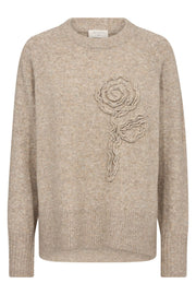 Vidoo Pullover 204677 | Simply Taupe Mel. | Strik fra Freequent