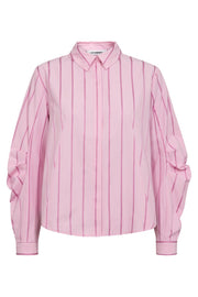 Rosalina Stripe Shirt 35877 | Pale pink | Bluse fra Co'couture