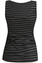 Alma Turn Top | Dark Grey Black Stripe | Vendbar top fra Liberté