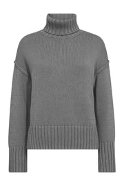 Rola Bine Rollneck Knit | Grey Melange | Strik fra Mos Mosh