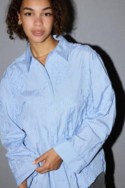 Xavier Avy Stripe Shirt 45103 | Pale Blue | Bluse fra Co'couture