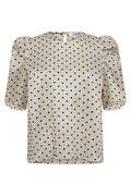 Dilan Dot SS Blouse 35868 | Powder | Top fra Co'couture – nedsat
