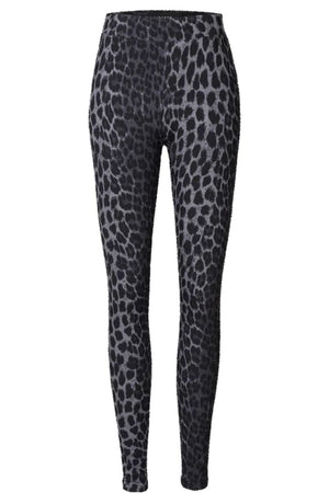 Alma Leggings (Fleece) | Dunkelgrauer Leo | Leggings von Liberté