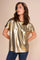 Nivola Foil Tee | Gold | T-Shirt fra Mos Mosh