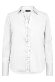 Sybel Satin Shirt | White | Skjorte fra Mos Mosh
