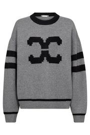 Row Coco Logo Knit 32214 | Light Grey | Strik fra Co'couture