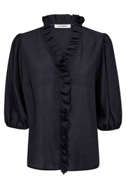 Anika Frill SS Shirt 35905 | Navy | Top fra Co'couture