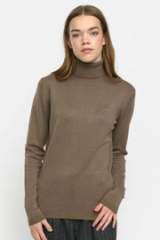 Marla Rollneck Knit | Morel Melange | Strik fra Soft Rebels