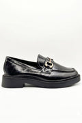 Black Buckle Loafers | Sort | Loafer fra Lazy Bear