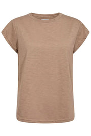 Ulla T-Shirt | Light Brown | T-shirt fra Liberté