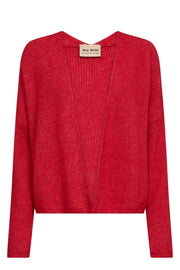 Thora Relax Knit Cardigan  | Chinese Red | Strik fra Mos Mosh