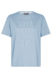 Asa O-SS Tee | Cashmere Blue | T-shirt fra Mos Mosh