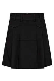 Luna Pocket Pleat Mini Skirt 34223 | Black | Nederdel fra Co'couture