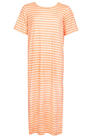 Alma T-Shirt Dress | Orange Peach Stripe | Kjole fra Liberté