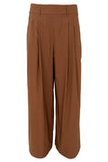 Davina Wideleg Pant | Hazelnut Brown | Bukser fra Black Colour