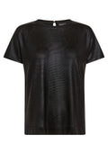 Nivola O-neck Metallic Tee | Black | T-shirt fra Mos Mosh – nedsat