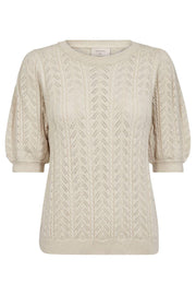 Clarry Pullover 206465 | Sand Melange | Strik fra Freequent